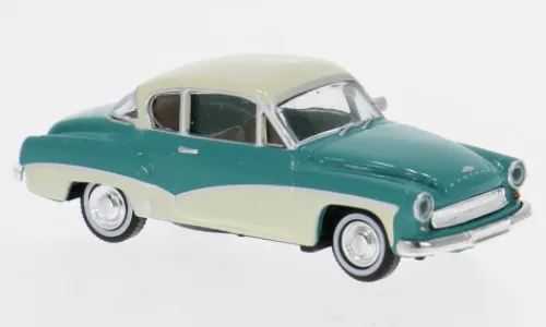 Brekina Wartburg 311 Coupe, grün/hellblau, 1959, 1:87, Outlet