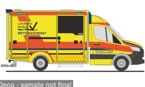 Rietze Wietmarscher Ambulanzfahrzeug - Design RTW, 2018, Rettungsdienst Ammerland, 1:87, Sale